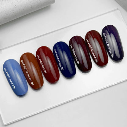 NAILSOFTHEDAY Gel Polish Burgundy — esmalte semipermanente de tono burdeos intenso con cobertura completa en una sola capa. 10 ml.