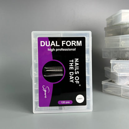 NAILSOFTHEDAY Dual Form Square (Type 5) — formas superiorestipo cadrado para uñas, 120 piezas