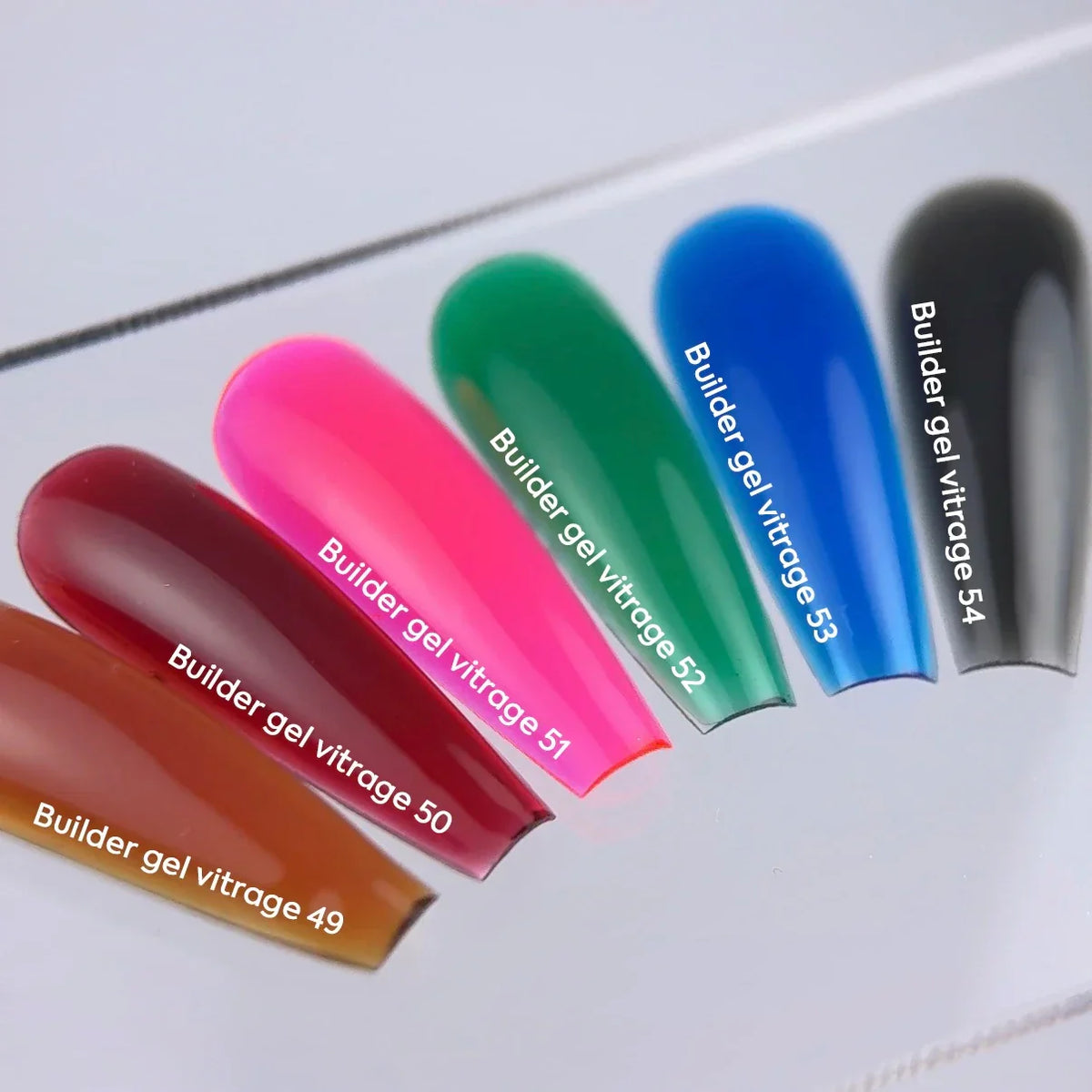 NAILSOFTHEDAY Builder gel 51 Vitrage — gel constructor vitral rosa para extensión de uñas, 15 ml