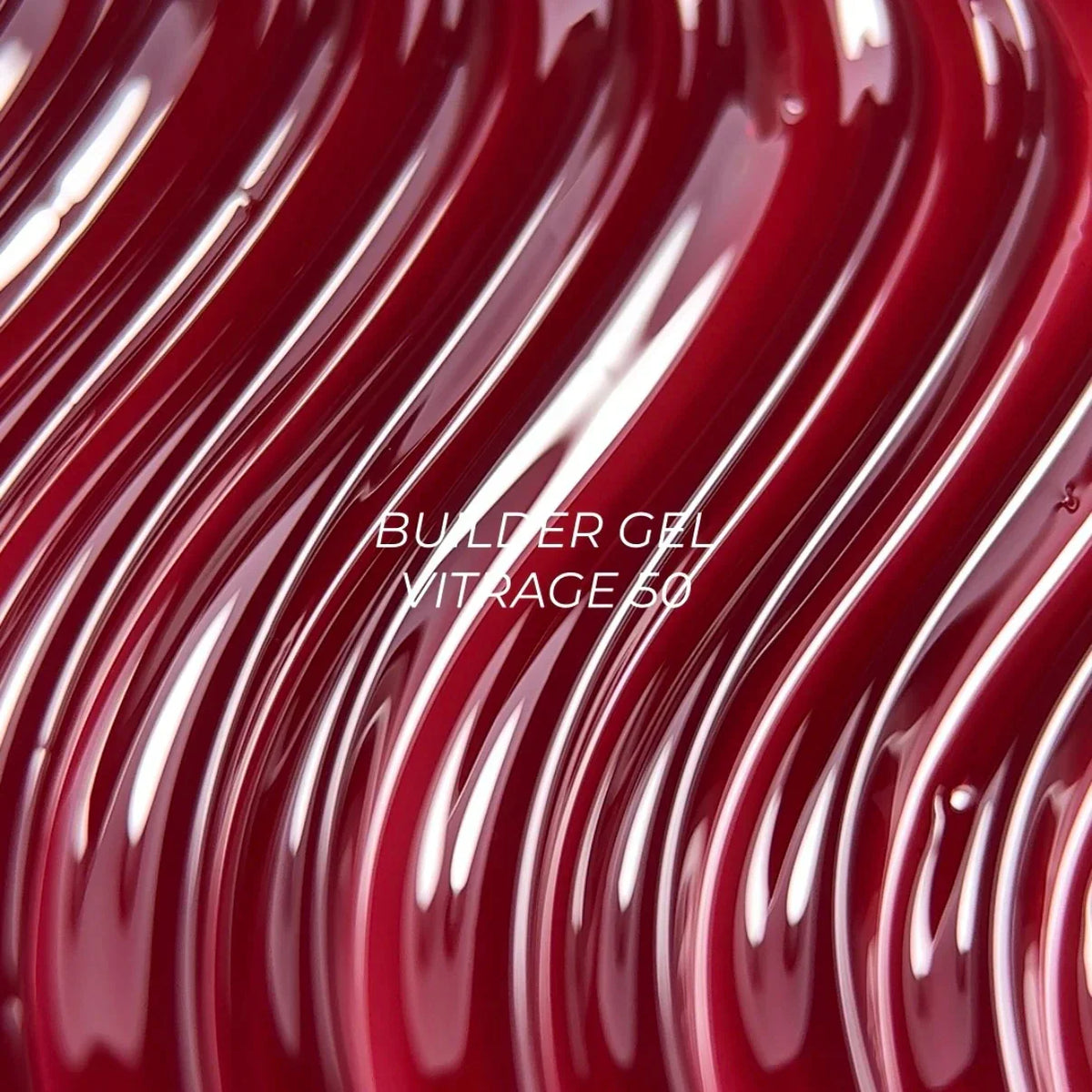 NAILSOFTHEDAY Builder gel 50 Vitrage — gel constructor vitral rojo para extensión de uñas, 15 ml