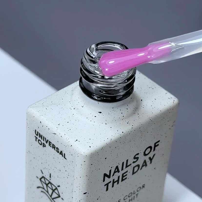 NAILSOFTHEDAY Universal Top — top coat brillante sin capa pegajosa con filtros UV mínimos, 10 ml