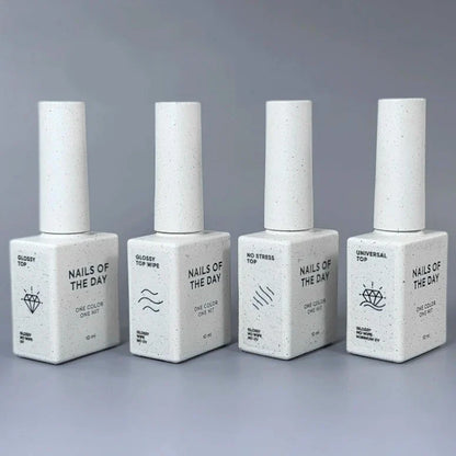 NAILSOFTHEDAY Glossy top wipe - Top brillante con una capa pegajosa, sin filtros UV, 10 ml