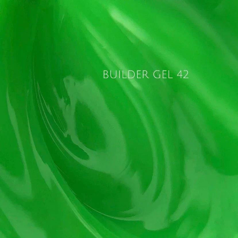 NAILSOFTHEDAY Builder Gel 42 — gel verde lima intenso para extensiones de uñas, 15 ml