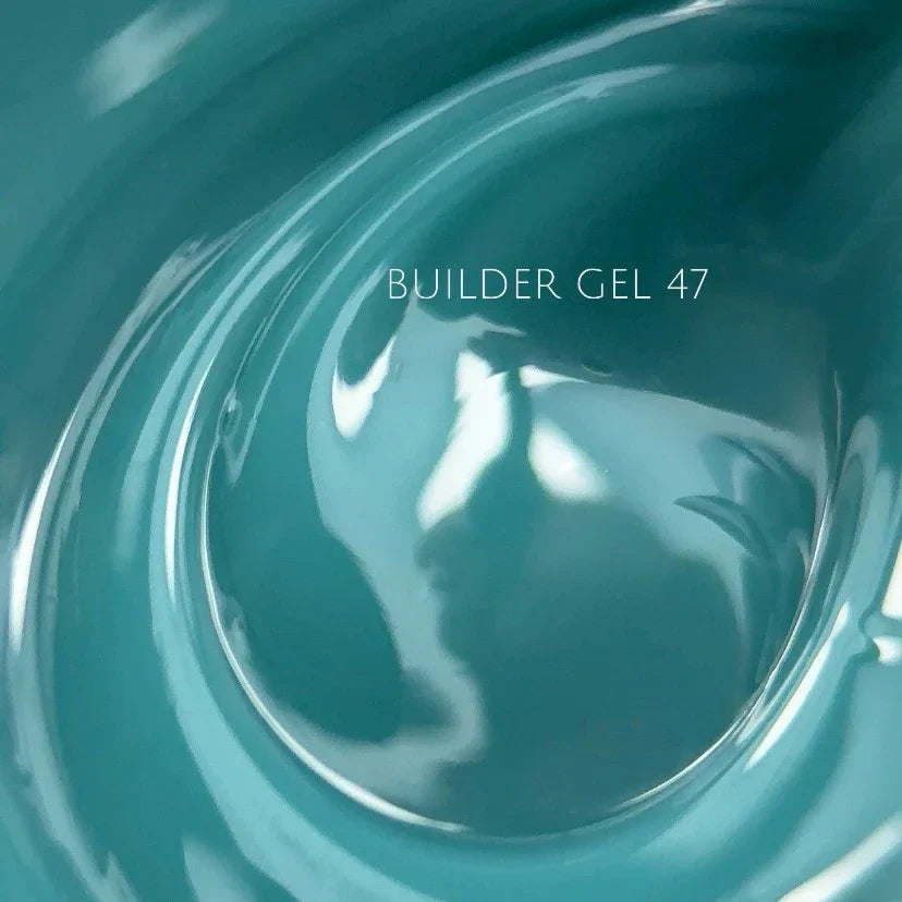 NAILSOFTHEDAY Builder Gel 47 — gel turquesa para extensiones de uñas, 15 ml
