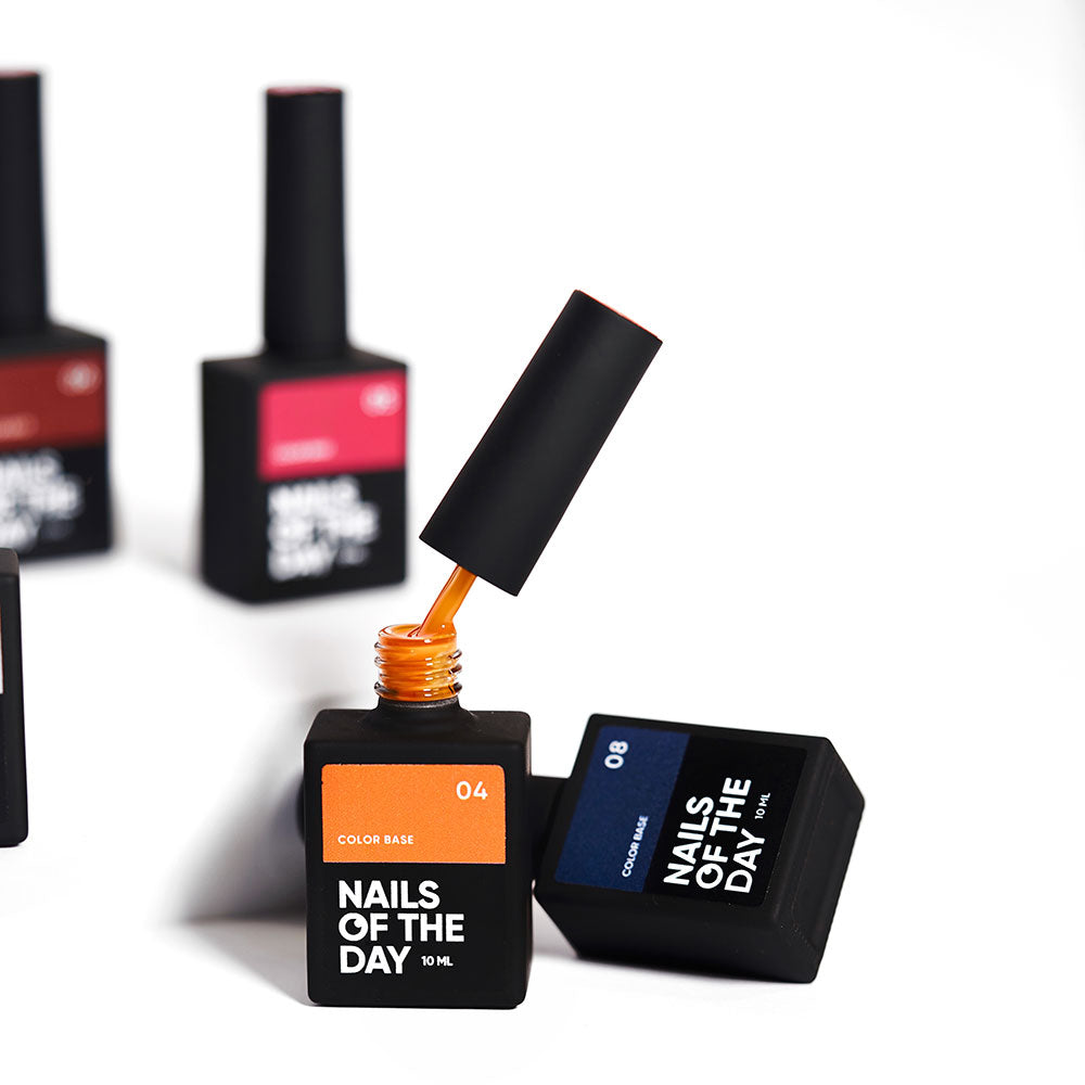 NAILSOFTHEDAY Color base 05 – base de color para uñas (rojo oscuro), 10 ml