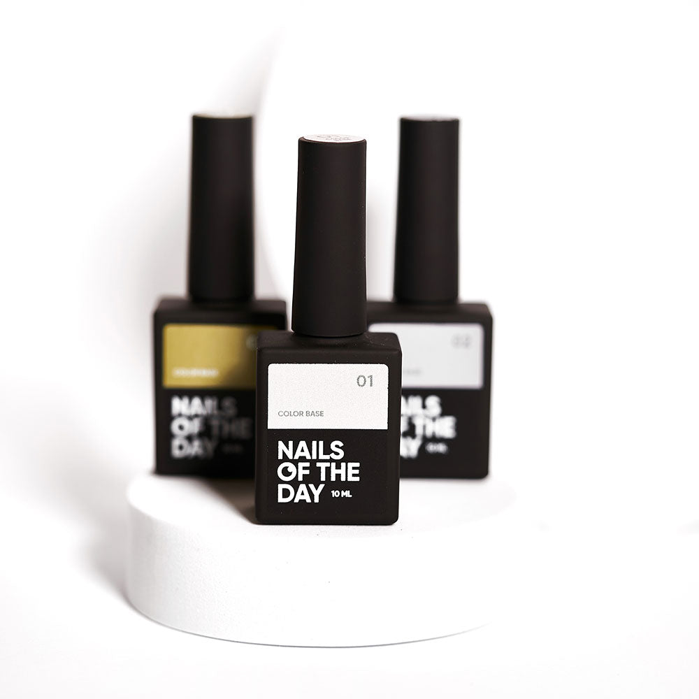 NAILSOFTHEDAY Color base 01 – base de color para uñas (beige arena), 10 ml