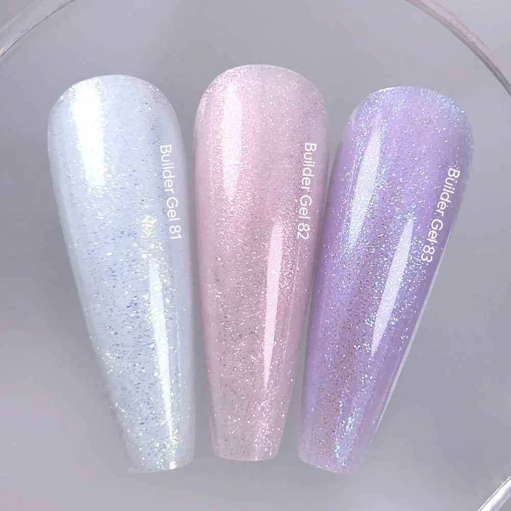 NAILSOFTHEDAY Builder Gel 82 — gel constructor rosa con shimmer, 15 ml