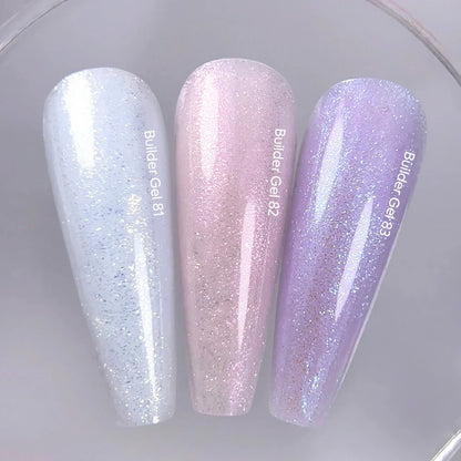 NAILSOFTHEDAY Builder Gel 83 — gel constructor violeta con shimmer, 15 ml