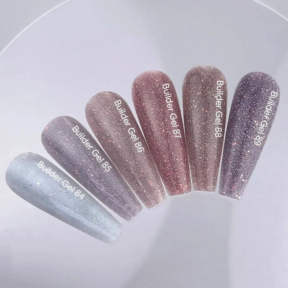 NAILSOFTHEDAY Builder Gel 89 — builder gel lavanda frío reflectante con brillo opal, 15 ml