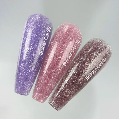 NAILSOFTHEDAY Builder Gel 95 — builder gel reflectante lila, 15 ml