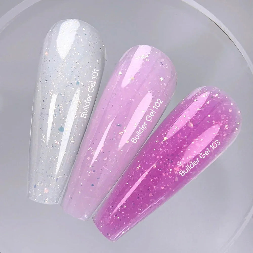 NAILSOFTHEDAY Builder Gel 103 — builder gel rosa con pan de oro, 15 ml