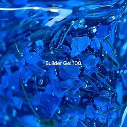 NAILSOFTHEDAY Builder Gel 100 — builder gel azul claro con flores secas, 15 ml