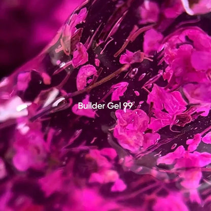 NAILSOFTHEDAY Builder Gel 99 — builder gel rosa con flores secas, 15 ml