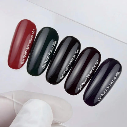 NAILSOFTHEDAY Gel Polish Zinfandel — esmalte semipermanente burdeos oscuro, cobertura en una sola capa, 10 ml