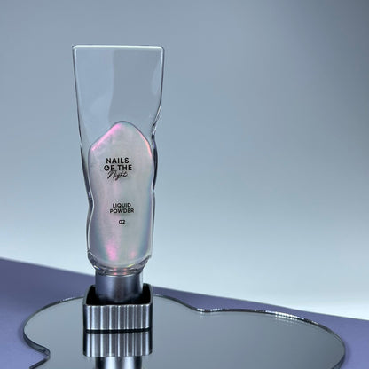 Liquid powder 02 -  polvo líquido con iridiscencia de verde a rojo rosado para uñas, 5 g