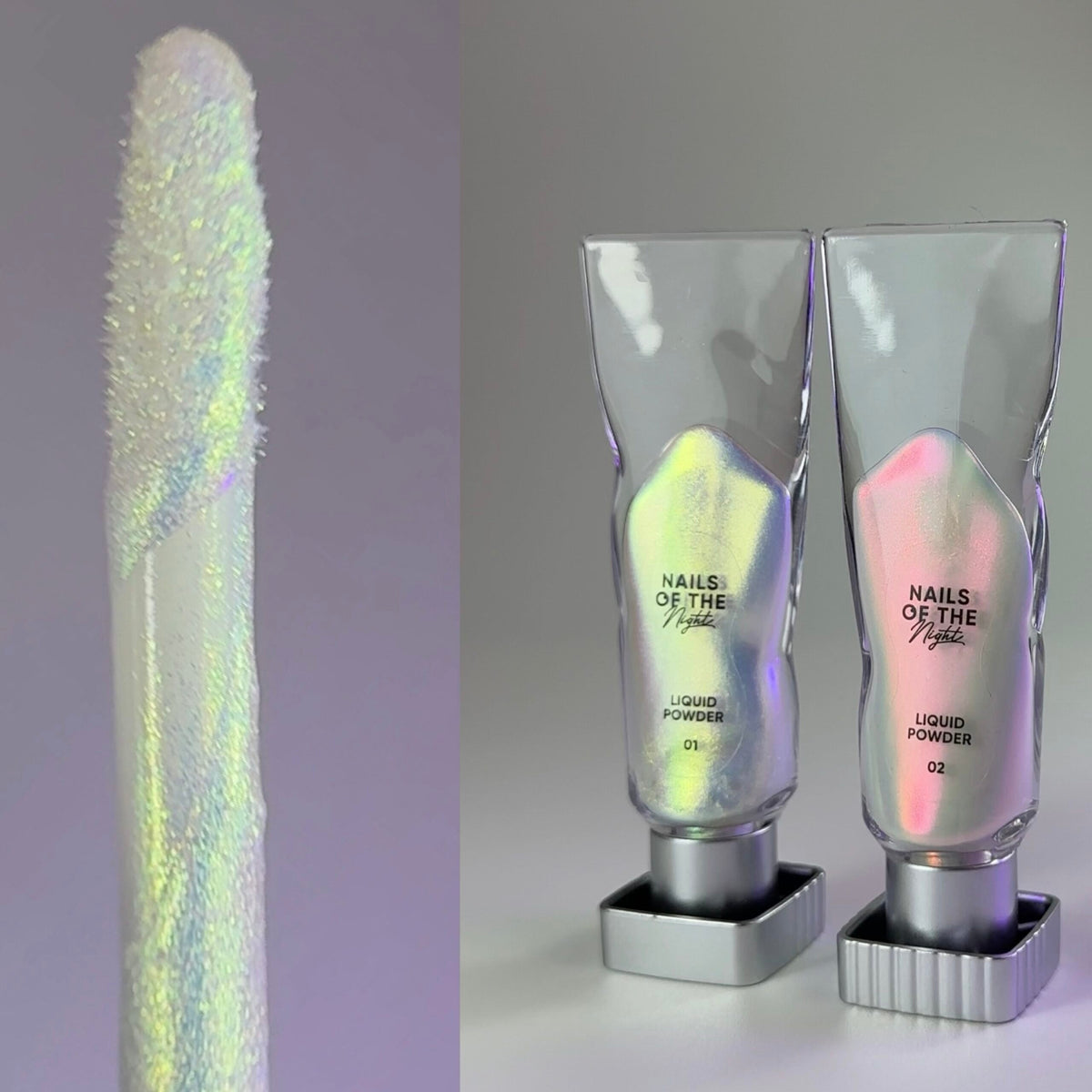 Liquid powder 01 - polvo líquido con iridiscencia de verde a morado para uñas, 5 g