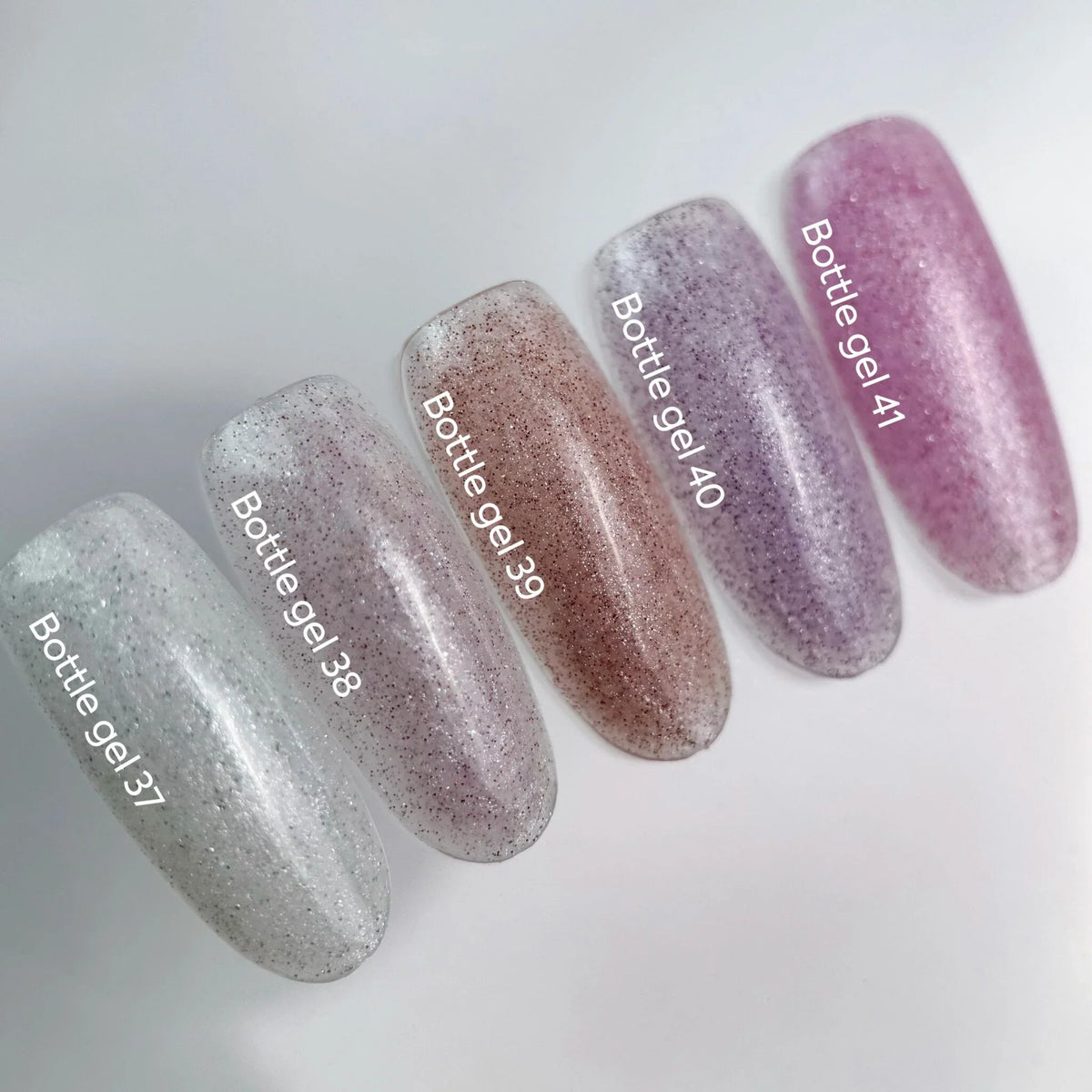 NAILSOFTHEDAY Bottle Gel 37 – gel ultraresistente lechoso con efecto reflectante para el refuerzo de uñas, 10 ml