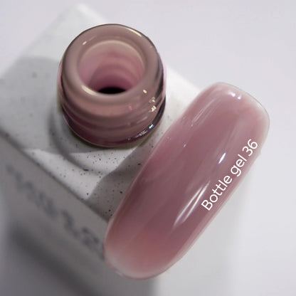 NAILSOFTHEDAY Bottle Gel 36 – gel ultraresistente nude con un matiz lila para el refuerzo de uñas, 10 ml