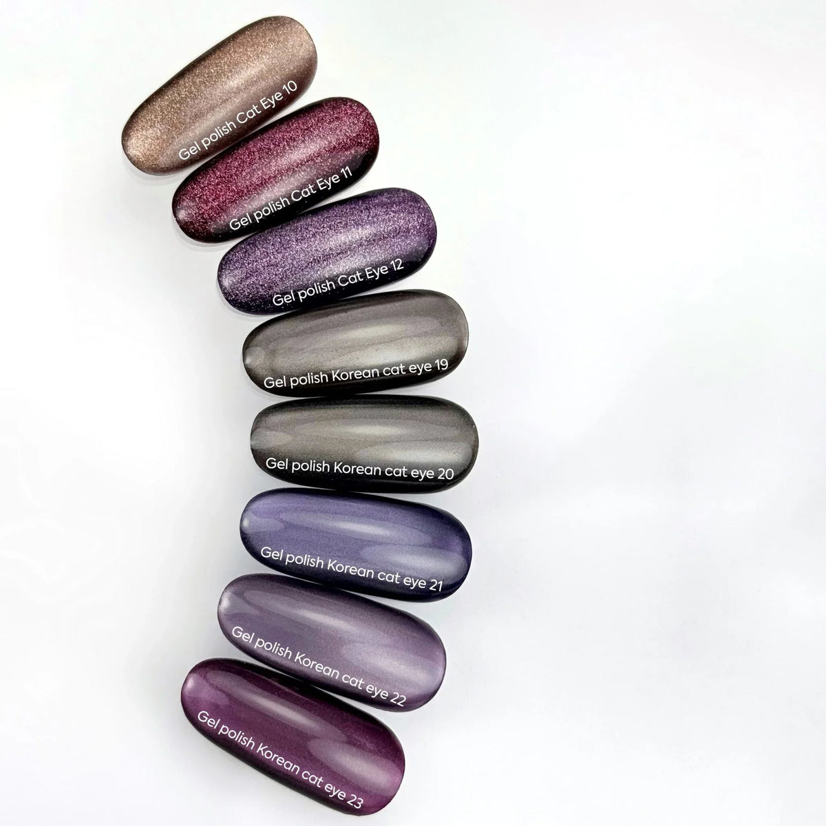 NAILSOFTHEDAY Gel Polish Cat Eye 12 — esmalte  efecto ojo de gato en tono morado, cobertura completa en una sola capa. 6 ml.