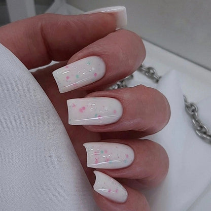 NAILSOFTHEDAY Potal base 28 - base de leche con purpurina neón, 10 ml