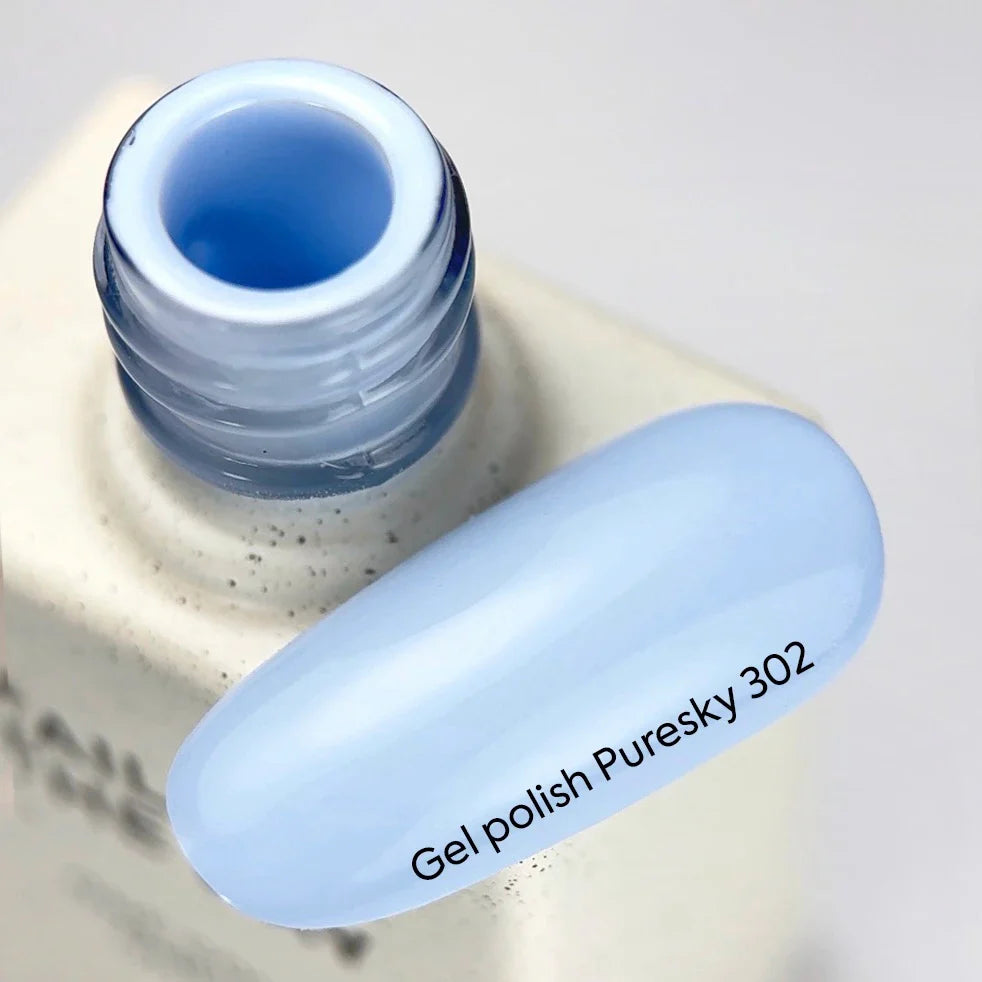 NAILSOFTHEDAY Gel Polish Puresky — esmalte semipermanente azul cielo pastel con cobertura en una capa, 10 ml