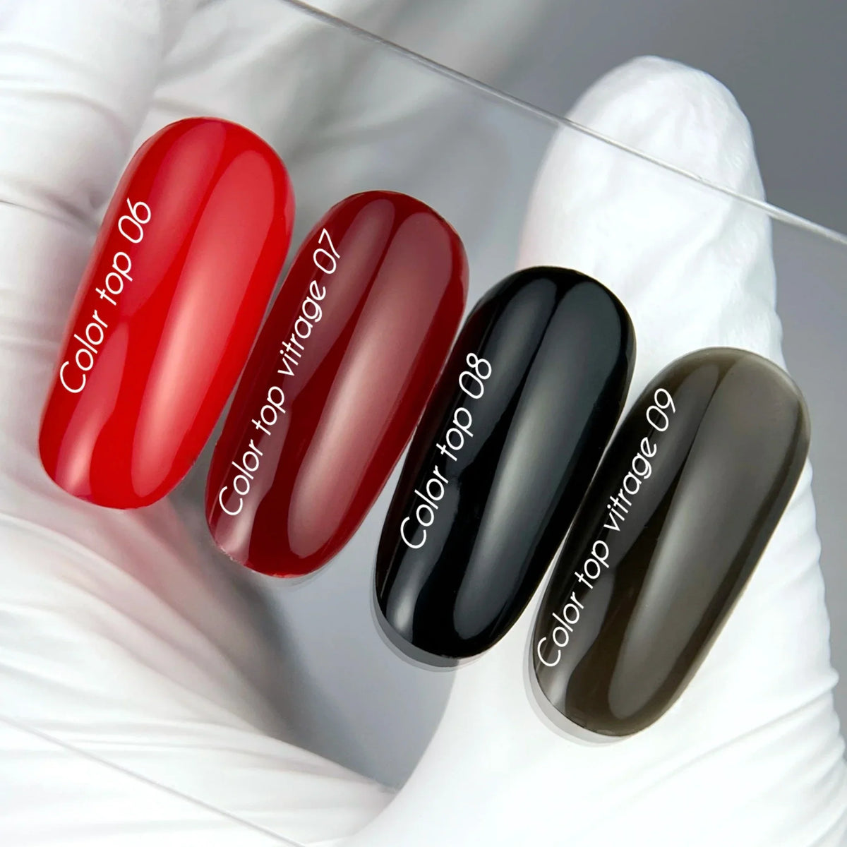 NAILSOFTHEDAY Color Top 06 — clásico rojo intenso sin capa pegajosa, 10 ml.