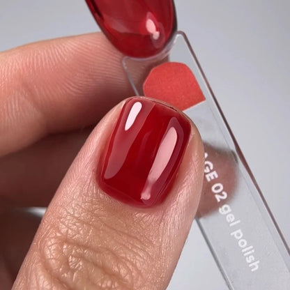 NAILSOFTHEDAY Gel Polish Vitrage 02 — esmalte en gel efecto vitral rojo intenso, 10 ml