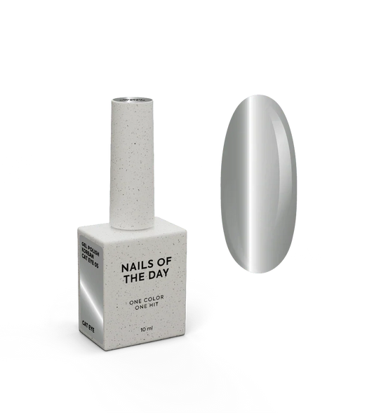 NAILSOFTHEDAY Korean cat eye 05 - esmalte semipermanente ojo de gato de color gris , 10 ml
