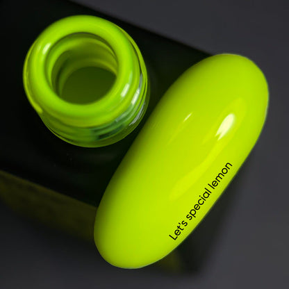 NAILSOFTHEDAY Let's Special Lemon: un esmalte semipermanente especial de limón neón que se superpone en una capa, 10 ml