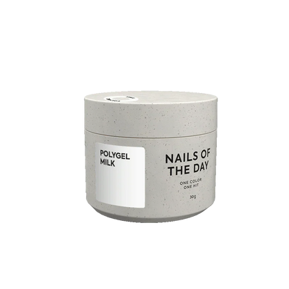 NAILSOFTHEDAY Polygel Milk — Polígel semitransparente en tono lechoso, 30 g