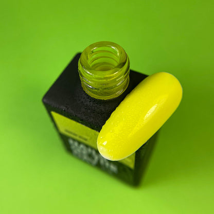 NAILSOFTHEDAY Neon top 01 – top amarillo neón sin una capa pegajosa para uñas, 10 ml