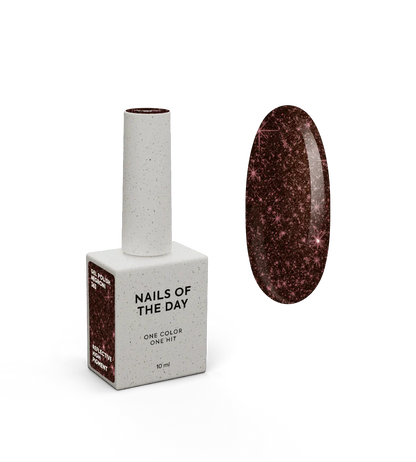 NAILSOFTHENIGHT Negroni gel polish — esmalte semipermanente reflectante  de color burdeos oscuro, 10 ml