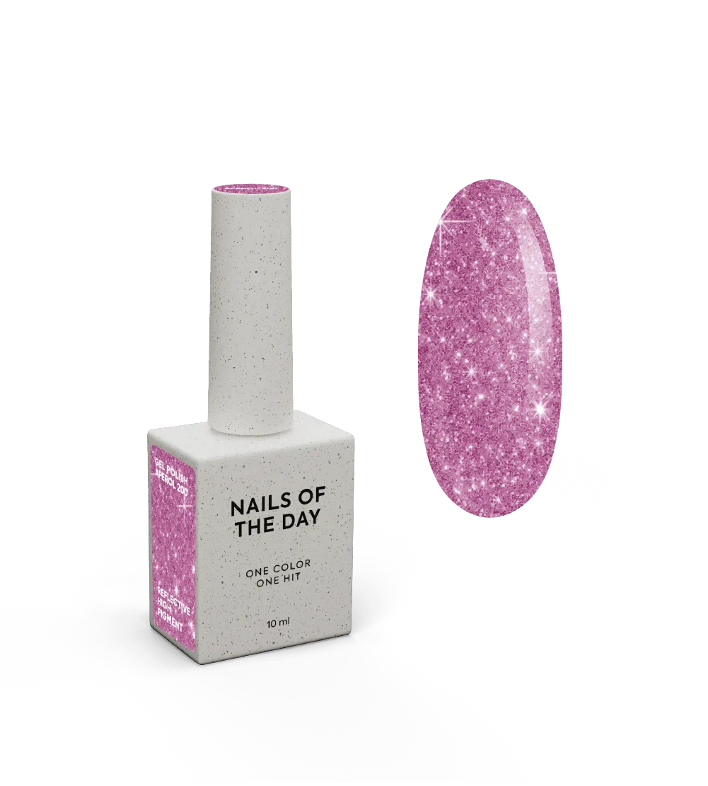 NAILSOFTHENIGHT Aperol gel polish -  esmalte semipermanente reflectante rosa para uñas, 10 ml