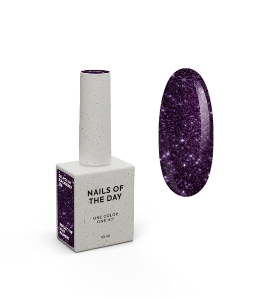 NAILSOFTHENIGHT Blackberry gel polish - esmalte semipermanente reflectante violeta para uñas, 10 ml