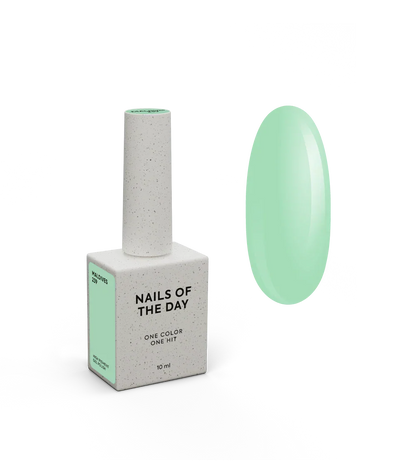 NAILSOFTHEDAY Gel Polish Maldives — esmalte semipermanente verde menta cálido, cubre en una sola capa, 10 ml.