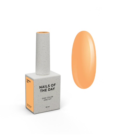 NAILSOFTHEDAY Gel Polish Sunrise — esmalte semipermanente naranja cálido, cubre en una sola capa, 10 ml.