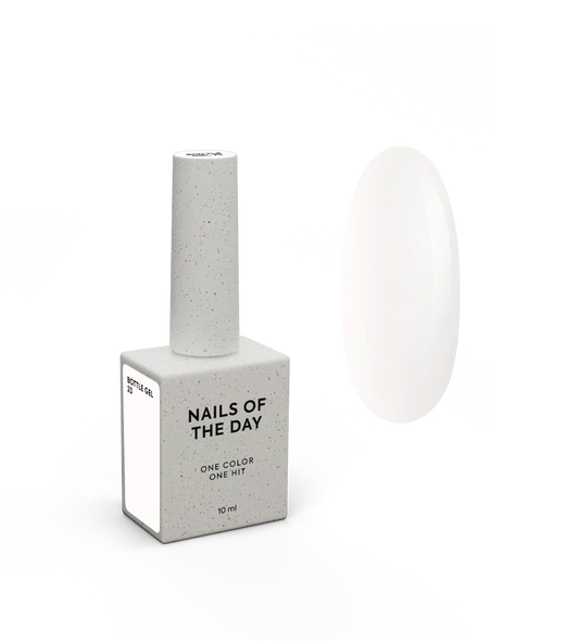 NAILSOFTHEDAY Bottle Gel 23 – gel ultraresistente lechoso para el refuerzo de uñas, 10 ml