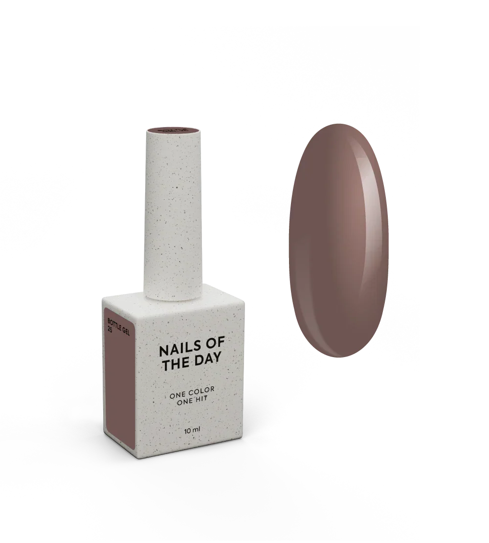 NAILSOFTHEDAY Bottle Gel 25 — gel beige frío para el refuerzo de uñas, 10 ml.