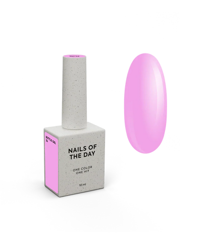 NAILSOFTHEDAY Bottle Gel 34 – gel ultraresistente rosa delicado para el refuerzo de uñas, 10 ml