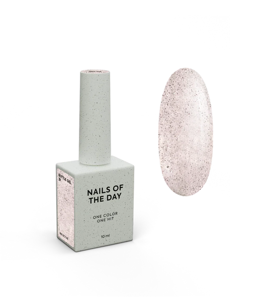 NAILSOFTHEDAY Bottle Gel 39 – gel ultraresistente nude con efecto reflectante para el refuerzo de uñas, 10 ml