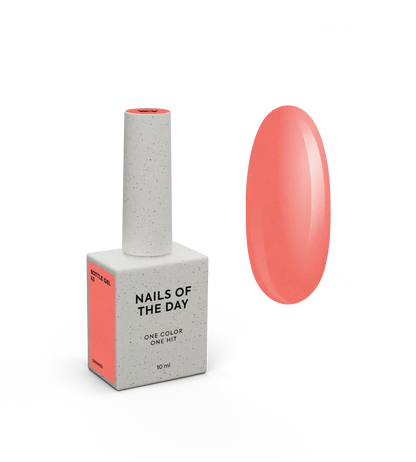 NAILSOFTHEDAY Bottle Gel 43 – gel ultraresistente rojo con con brillo fino para el refuerzo de uñas, 10 ml