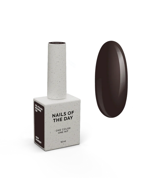 NAILSOFTHEDAY Let’s Special Brownie — esmalte semipermanente marrón frío para uñas, que cubre en una sola capa, 10 ml.