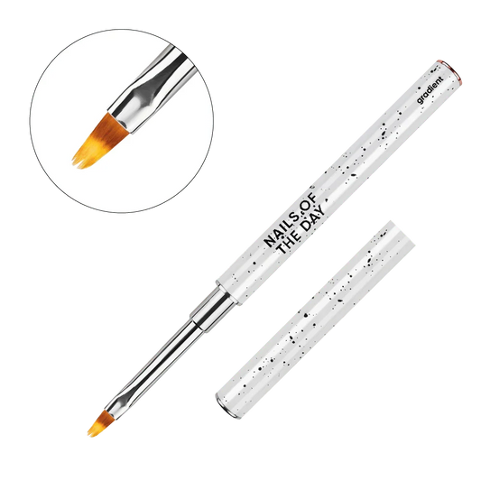 NAILSOFTHEDAY Brush Gradient — pincel profesional metálico con tapa, diseñado para realizar degradados perfectos, 12 mm.