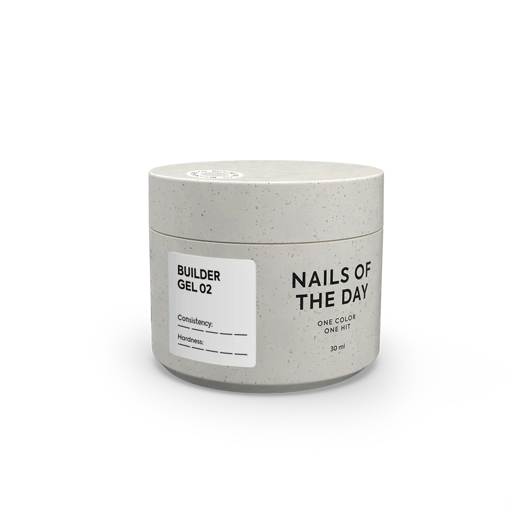 NAILSOFTHEDAY Builder Gel 02 — gel blanco lechoso para extensiones de uñas, 15 ml
