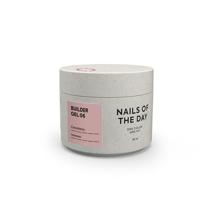 NAILSOFTHEDAY Builder Gel 06 — gel marrón claro para extensiones de uñas, 15 ml