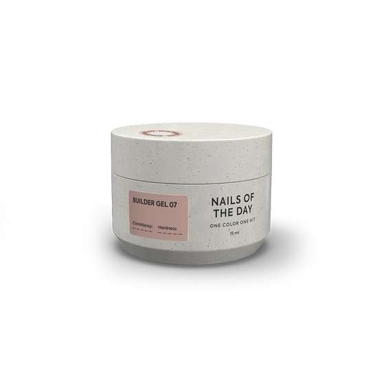 NAILSOFTHEDAY Builder Gel 07 — gel marrón para extensiones de uñas, 15 ml