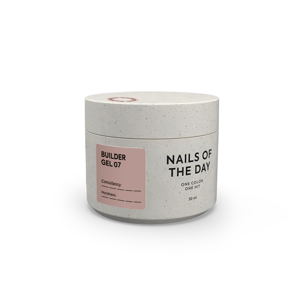 NAILSOFTHEDAY Builder Gel 07 — gel marrón para extensiones de uñas, 15 ml