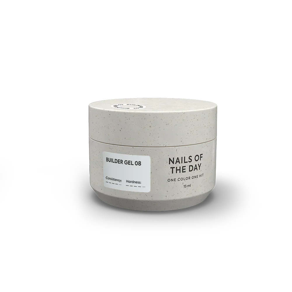 NAILSOFTHEDAY Builder Gel 08 — gel lechoso para extensiones de uñas, 15 ml
