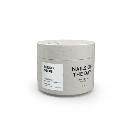 NAILSOFTHEDAY Builder Gel 08 — gel lechoso para extensiones de uñas, 15 ml