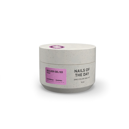 NAILSOFTHEDAY Builder Gel 103 — builder gel rosa con pan de oro, 15 ml